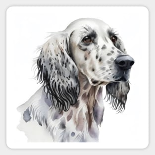 English Setter Watercolor Portrait Magnet